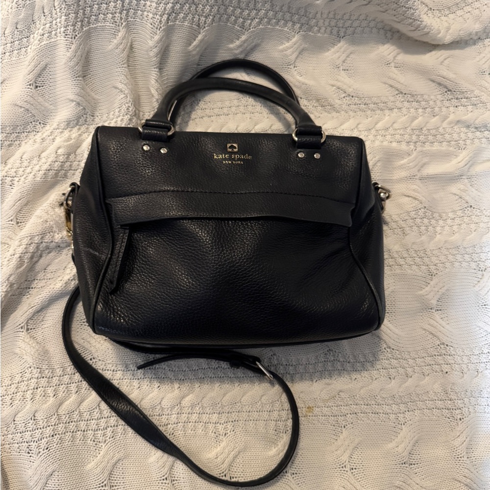 Kate Spade Black Pebbled Leather Satchel